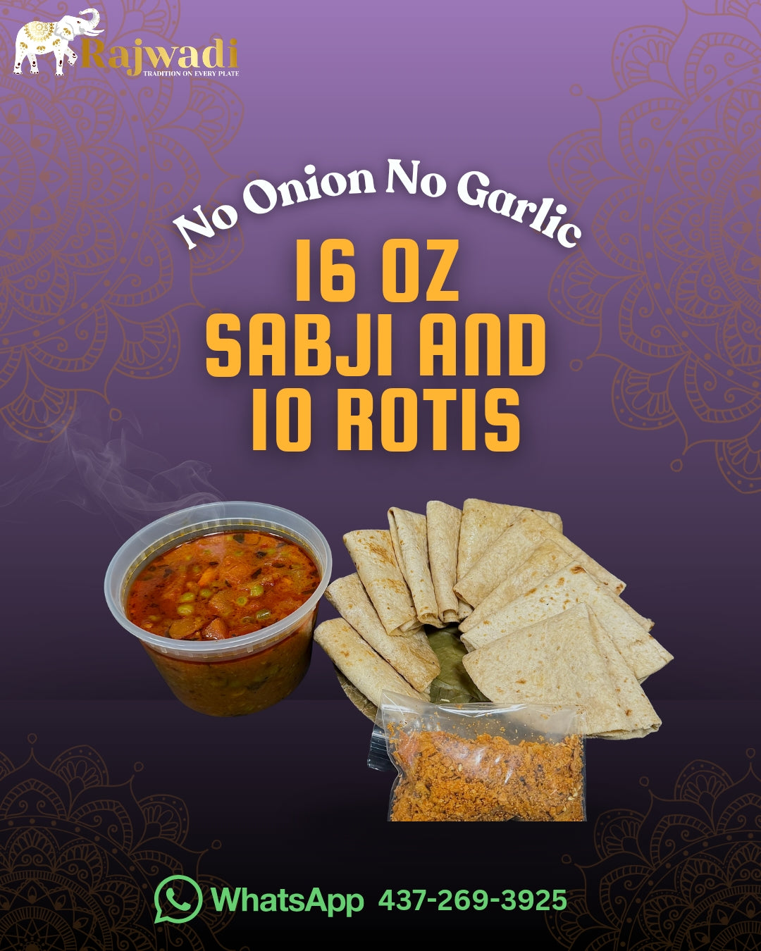 Roti Sabji 16 Oz