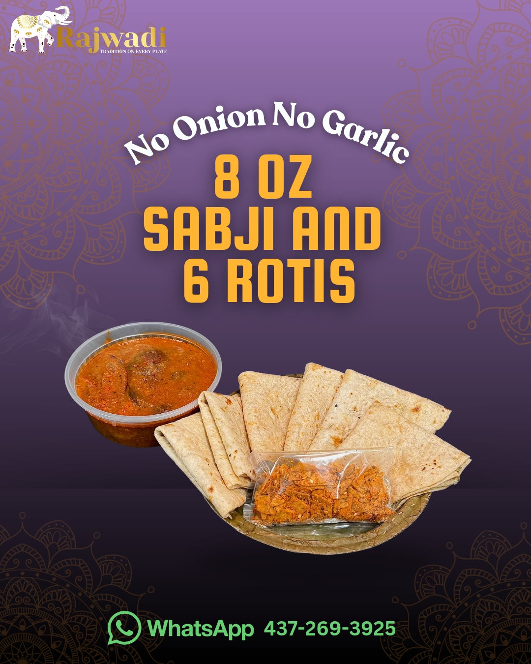 Roti Sabji 8 Oz
